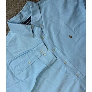 Polo Ralph Lauren Mens XL Button Down Shirt Classic Fit 17 32/33 Blue Solid